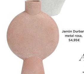 Oferta de Jarrón Durban Metal Rosa por 54,95€ en El Corte Inglés