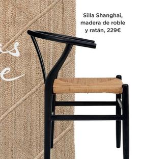 Oferta de Silla Shanghai, Madera De Roble Y Ratán por 229€ en El Corte Inglés