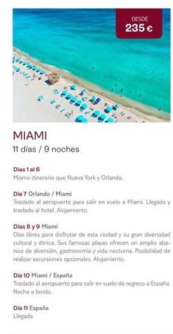 Oferta de Miami por 235€ en Tui Travel PLC