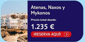 Oferta de Atenas, Naxos Y Mykonos por 1235€ en Tui Travel PLC