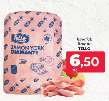 Oferta de Tello - Jamón York Diamante por 6,5€ en Spar Tenerife