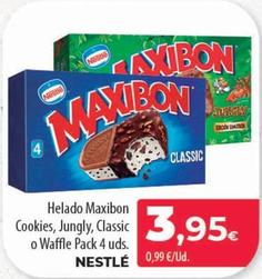 Oferta de Nestlé - Helado Maxibon Cookies, Jungly, Classic O Waffle por 3,95€ en Spar Tenerife