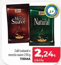Oferta de Tirma - Café Natural O Mezcla Suave por 2,24€ en Spar Tenerife