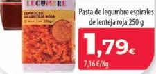 Oferta de La Isleña - Pasta De Legumbre Espirales De Lenteja Roja por 1,79€ en Spar Tenerife