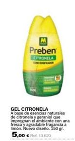 Oferta de Preben - Gel Citronela por 5€ en Coferdroza