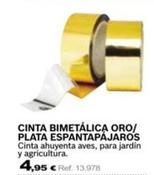 Oferta de Cinta Bimetálica Oro/ Plata Espantapájaros por 4,95€ en Coferdroza