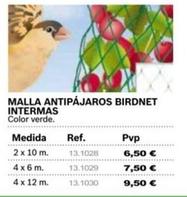 Oferta de Malla Antipájaros Birdnet Intermas por 6,5€ en Coferdroza
