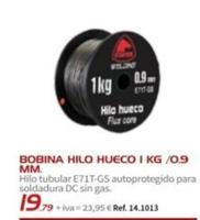 Oferta de Bobina Hilo Hueco I Kg/0.9 Mm por 19,79€ en Coferdroza