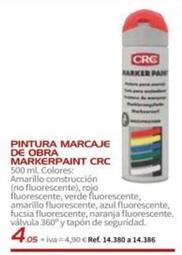 Oferta de Crc - Pintura Marcaje De Obra Markerpaint por 4,05€ en Coferdroza