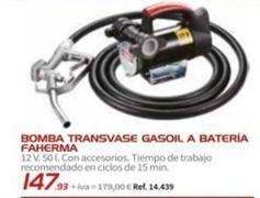 Oferta de Faherma Bomba Transvase Gasoil A Batería por 47,93€ en Coferdroza