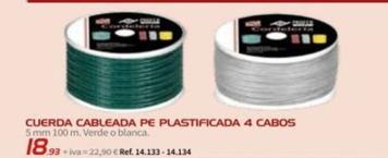 Oferta de Cuerda Cableada Pe Plastificada 4 Cabos por 18,93€ en Coferdroza