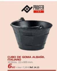 Oferta de Profer - Cubo De Goma Albanil Italiano por 6,6€ en Coferdroza