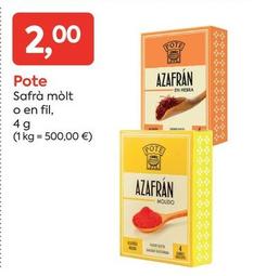 Oferta de Azafrán por 2€ en Suma Supermercados