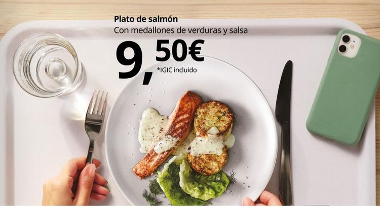 Oferta de Plato De Salmón por 9,5€ en IKEA