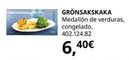 Oferta de Grönsakskaka - Medallón De Verduras por 6,4€ en IKEA