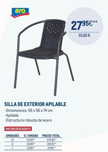 Oferta de Aro - Silla De Exterior Apilable por 27,95€ en Makro