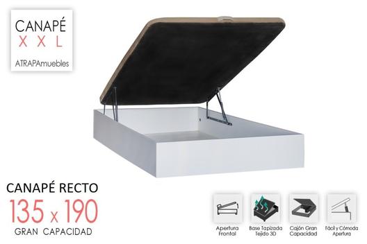 Oferta de Canape 135x190 RECKTO Blanco por 165€ en ATRAPAmuebles