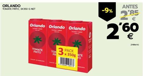 Oferta de Orlando - Tomate Frito, 3x por 2,6€ en BM Supermercados