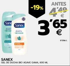 Oferta de Sanex - Gel De Ducha Bio Agave Gama por 3,65€ en BM Supermercados