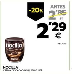 Oferta de Nocilla - Crema De Cacao Noir  por 2,29€ en BM Supermercados