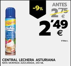 Oferta de Central Lechera Asturiana - Nata Montada Azucarada por 2,49€ en BM Supermercados