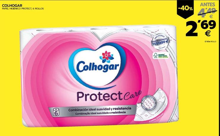 Oferta de Colhogar - Papel Higienico Protect por 2,69€ en BM Supermercados