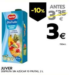 Oferta de Juver - Disfruta Sin Azucares 10 Frutas por 3€ en BM Supermercados