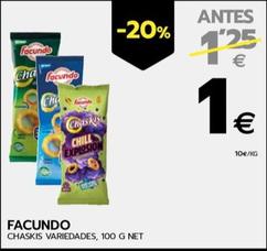 Oferta de Facundo - Chaskis por 1€ en BM Supermercados