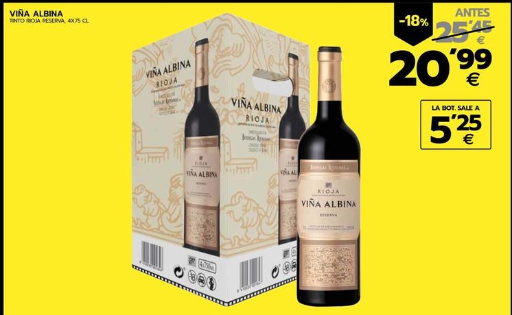 Oferta de Viña Albina - Tinto Rioja Reserva por 20,99€ en BM Supermercados