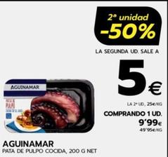 Oferta de Aguinamar - Pata De Pulpo Cocida por 9,99€ en BM Supermercados