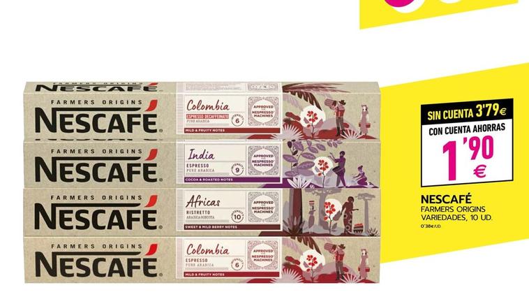 Oferta de Nescafé - Farmers Origins Variedades por 1,9€ en BM Supermercados