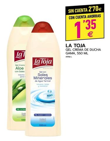 Oferta de La Toja - Gel Crema De Ducha Gama por 1,35€ en BM Supermercados
