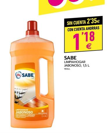 Oferta de Sabe - Limpiahogar Jabonoso por 1,18€ en BM Supermercados