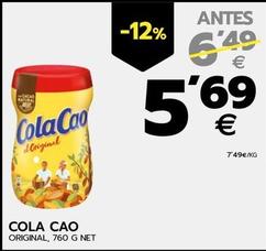 Oferta de Cola Cao - Original por 5,69€ en BM Supermercados