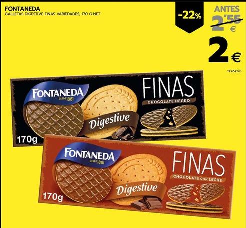 Oferta de Fontaneda - Galletas Digestive Finas por 2€ en BM Supermercados