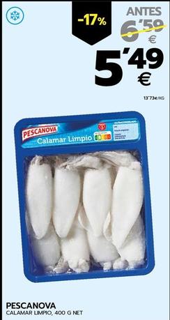 Oferta de Pescanova - Calamar Limpio por 5,49€ en BM Supermercados