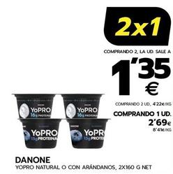 Oferta de Danone - Yopro Natural O Con Arandanos, 2x por 2,69€ en BM Supermercados