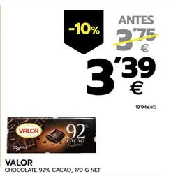 Oferta de Valor - Chocolate 92% Cacao por 3,39€ en BM Supermercados