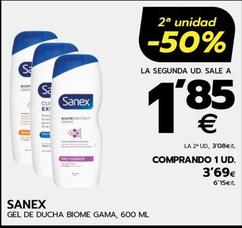 Oferta de Sanex - Gel De Ducha Biome Gama por 3,69€ en BM Supermercados