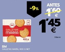 Oferta de Bm - Galletas Maria por 1,45€ en BM Supermercados