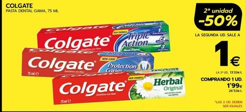 Oferta de Colgate - Pasta Dental Gama por 1,99€ en BM Supermercados