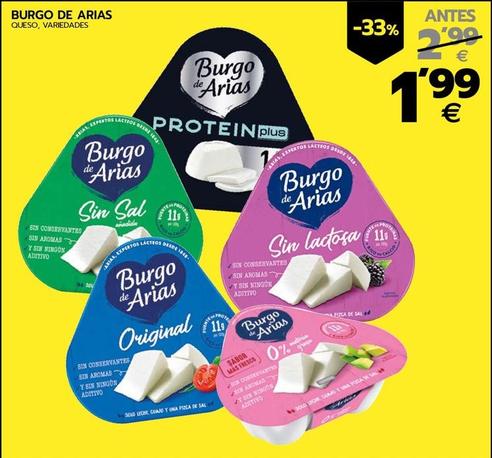 Oferta de Burgo De Arias - Queso por 1,99€ en BM Supermercados
