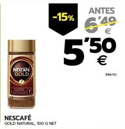 Oferta de Nescafé - Gold Natural por 5,5€ en BM Supermercados