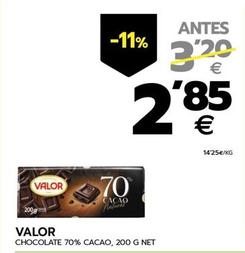 Oferta de Valor - Chocolate 70% Cacao por 2,85€ en BM Supermercados