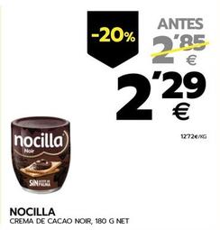 Oferta de Nocilla - Crema De Cacao Noir por 2,29€ en BM Supermercados
