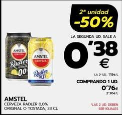 Oferta de Amstel - Cerveza Radler 0.0% Original por 0,76€ en BM Supermercados