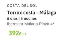 Oferta de Torrox Costa - Málaga por 392€ en Viajes El Corte Inglés