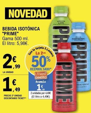 Oferta de Prime - Bebida Isotónica por 2,99€ en E.Leclerc