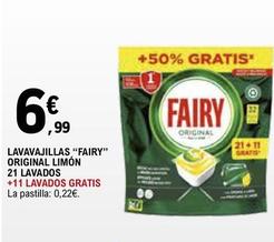 Oferta de Fairy - Lavavajillas Original Limón por 6,99€ en E.Leclerc