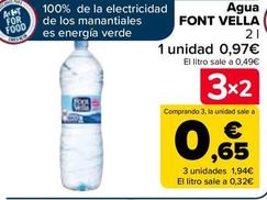 Oferta de Font Vella - Agua   por 0,97€ en Carrefour